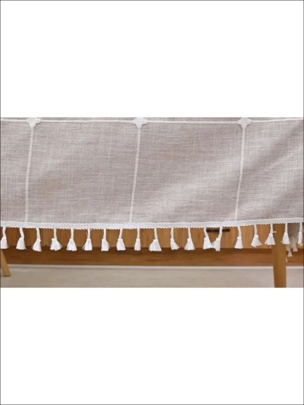 Cotton Linen Tablecloth Rectangle Waterproof Wrinkle Resistant Washable